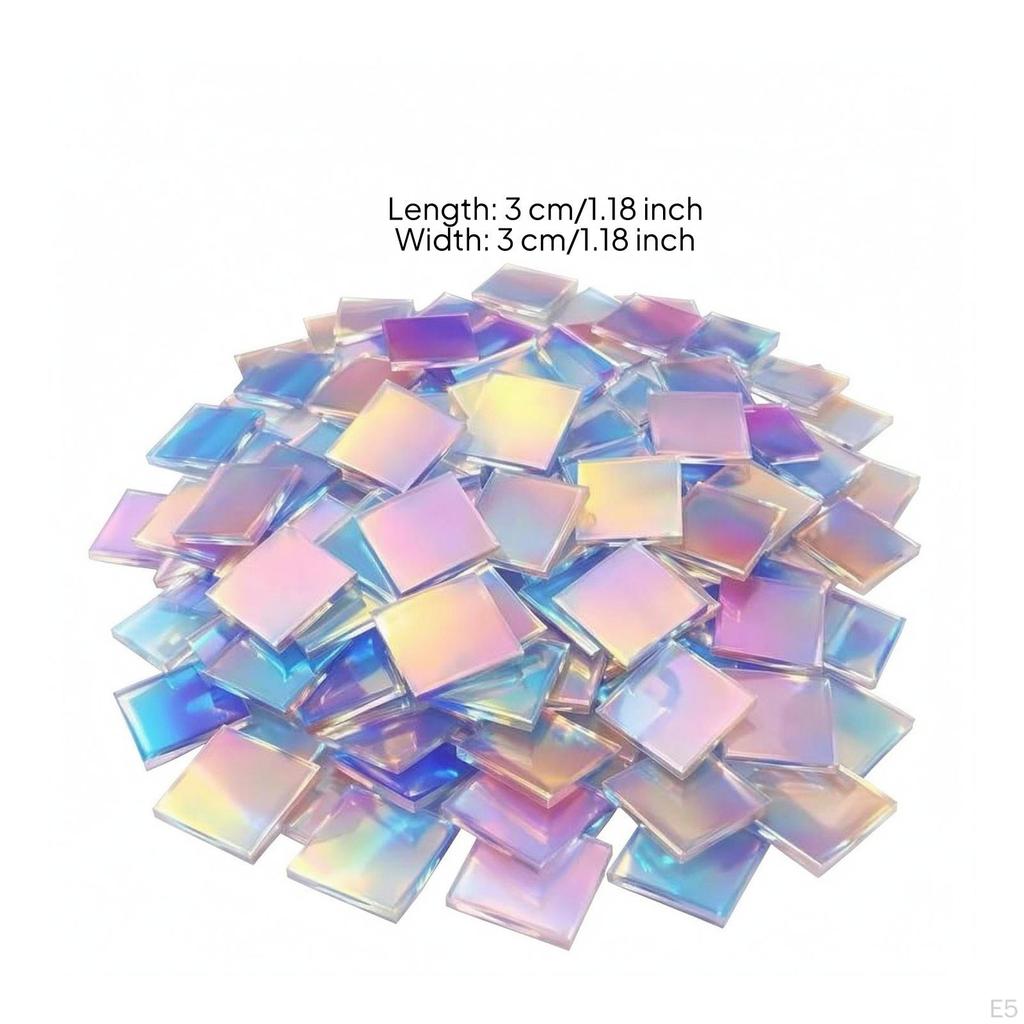 50 Stück Holografische Acrylfliesen Transluzente schillernde Regenbogen-Schutzfolie