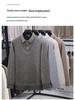 Men's Thick Fleece-Lined Knitwear: Two-Piece Look, Autumn/Winter Style for Middle-Aged & Young Casual Wear.