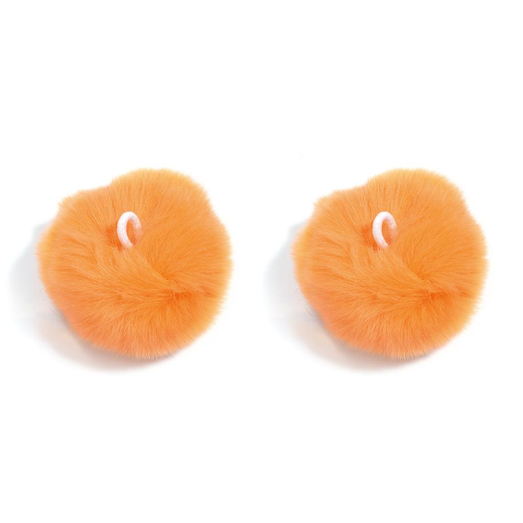 2pcs/lot 6cm Mink Fur Ball Pendants Colorful Fur Pom Poms Ball Charms DIY Keychain Hairpin Earrings Jewelry Crafts Accessories