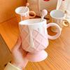 Hochwertige Keramiktasse für Frauen Haushalt Eisbecher Becher Büro Wasserbecher Frühstück Milchbecher