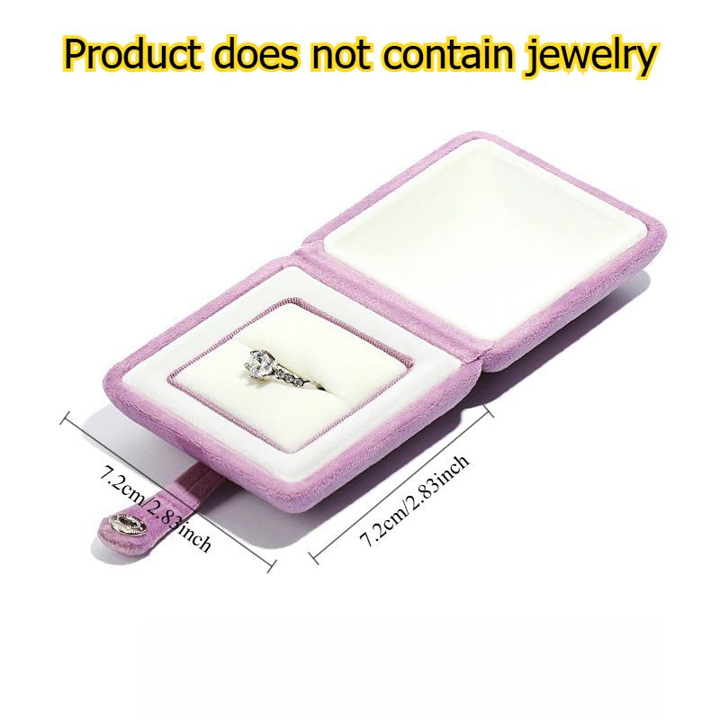1pcs Velvet Snap Button Jewelry Organizer Box Ring Pendant Bracelet Storage Case for Necklaces Rings and Jewelry Accessories