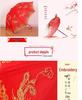 Elegance Red Wedding Lace Umbrella: Long Handle, Sun & Rain Protection for Brides