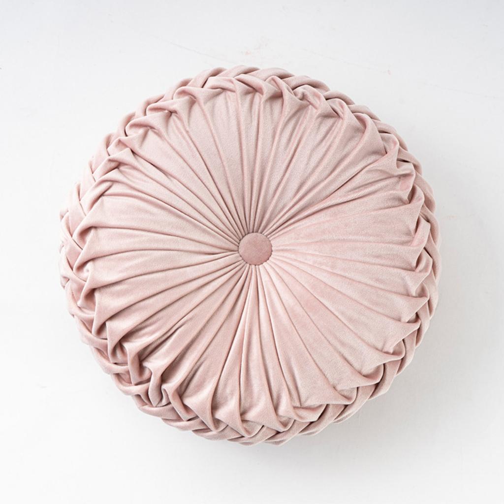 40cm Round Pumpkin Pillow Button Pillow Solid Color Drifting Window Tatami Cushion Thickened Chair Cushion