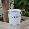 Flower Pot Metal Iron Bucket Planters Pot Metal Bucket Flower Holder with Hooks