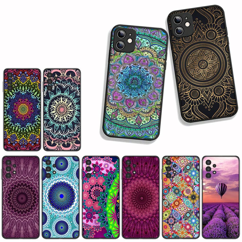 For Samsung Galaxy A07 A13 A12 A23 A50 A51 A52 A53 A70 A71 A72 A04 Note 20 9 8 10 Case Floral Paisley Flower Mandala Texture