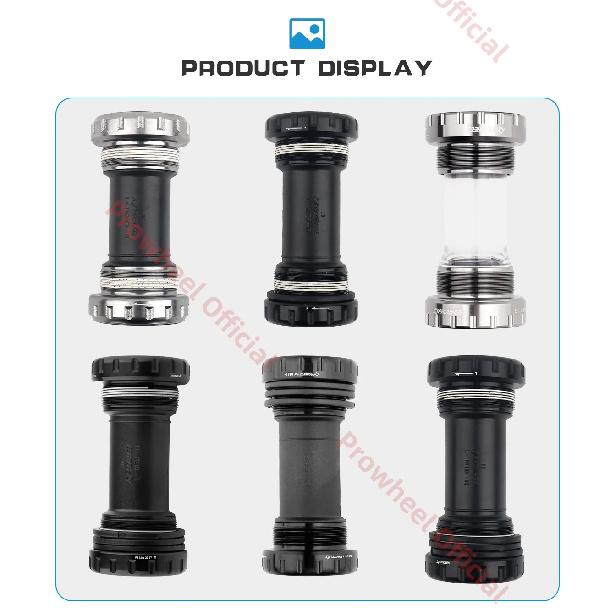 PROWHEEL Bicycle Bottom Bracket RBB68+ MBB73+ MBB68+ BB73+ Threaded Bottom Bracket MTB Bike Bearing MTB Sealed Bearing BB Part