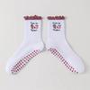 1 Pair Women'S Embroidered Prima Socks - Non-Slip Yoga & Pilates Socks Comfort Fit for All-Season Indoor Workouts