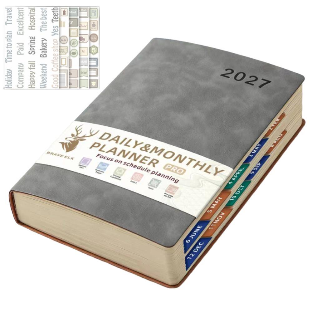 English 2027 Schedule Planner Notepad 12 Months To-do List Notebook  School Office Supplies