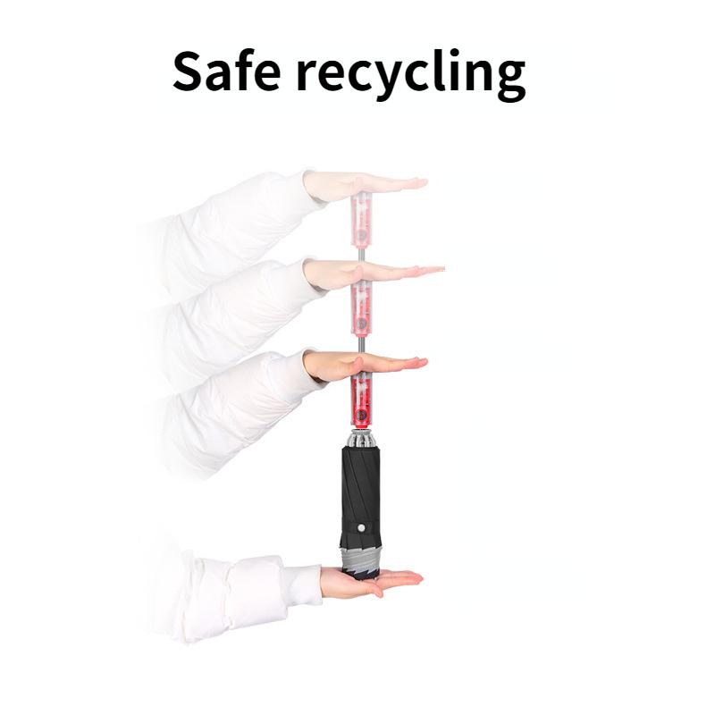 10 Bones Men Women Umbrella Fully Automatic Reverse Folding Umbrella with Windproof Reflective Stripe UV Umbrellas
