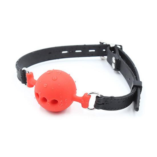 Black/Red/Pink PU Belt Silicone Balls 3.5/4.5/5cm SM Sex Toys Gagging Drooling Couple Bondage Games Adult Products