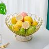 Qinkai Golden Wreath Wrought Iron Fruit Basket
