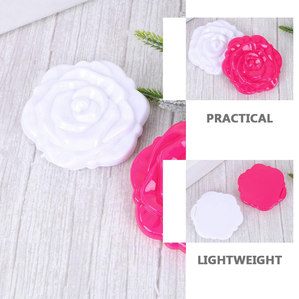 12Pcs Double-Side Foldable Compact Makeup Mirror Portable Pocket Mirror for Women Travel Daily Use Rose Gold Tool
