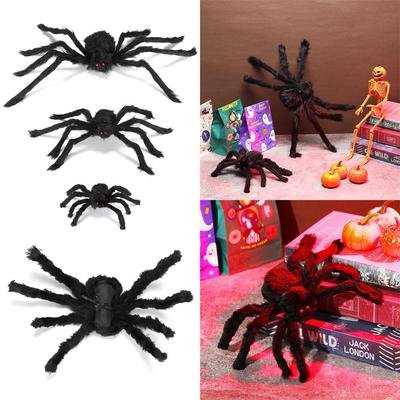 Toys Prank Props Party Supplies Bar Ornament Haunted House Halloween Decoration Black Plush Spider