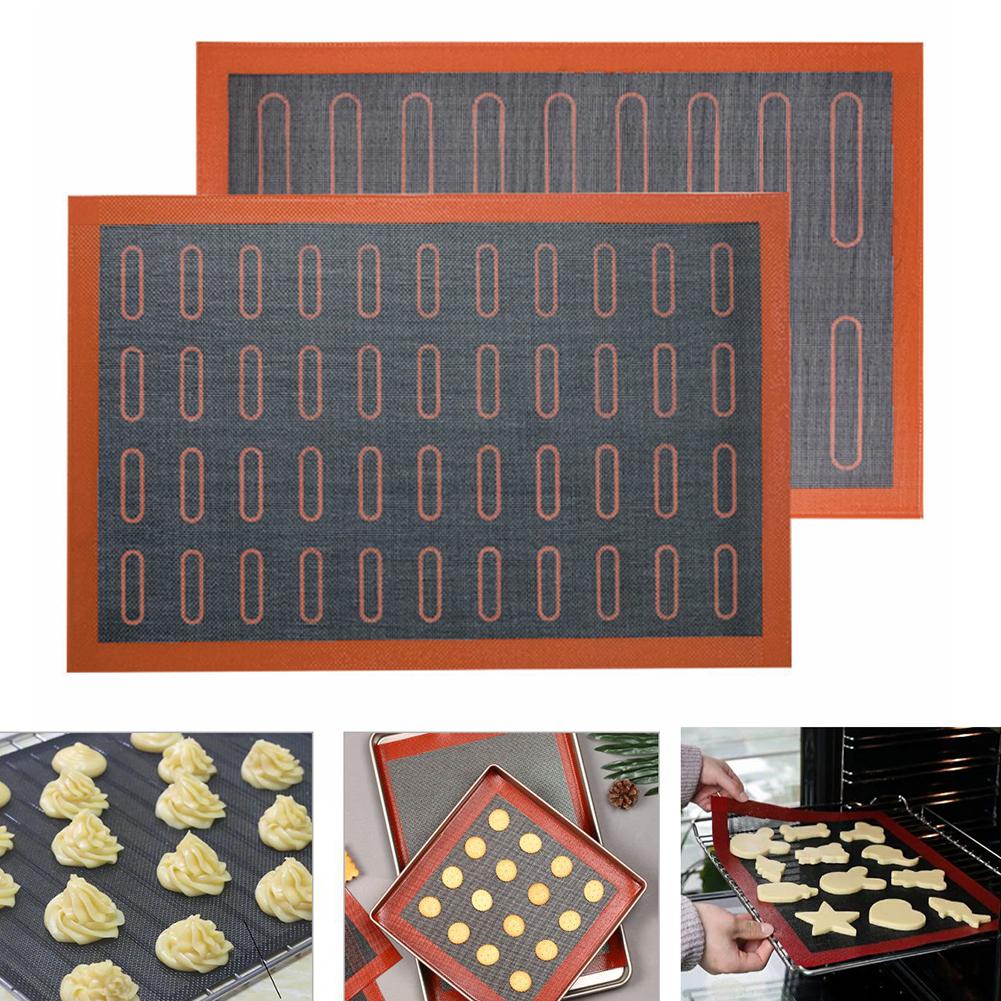 2 Sided Practical Silicone Oven Mat Non-stick Liner Baking Dough Mold Sheet Pad Heat Resistant Cake Bread Pastry Mats