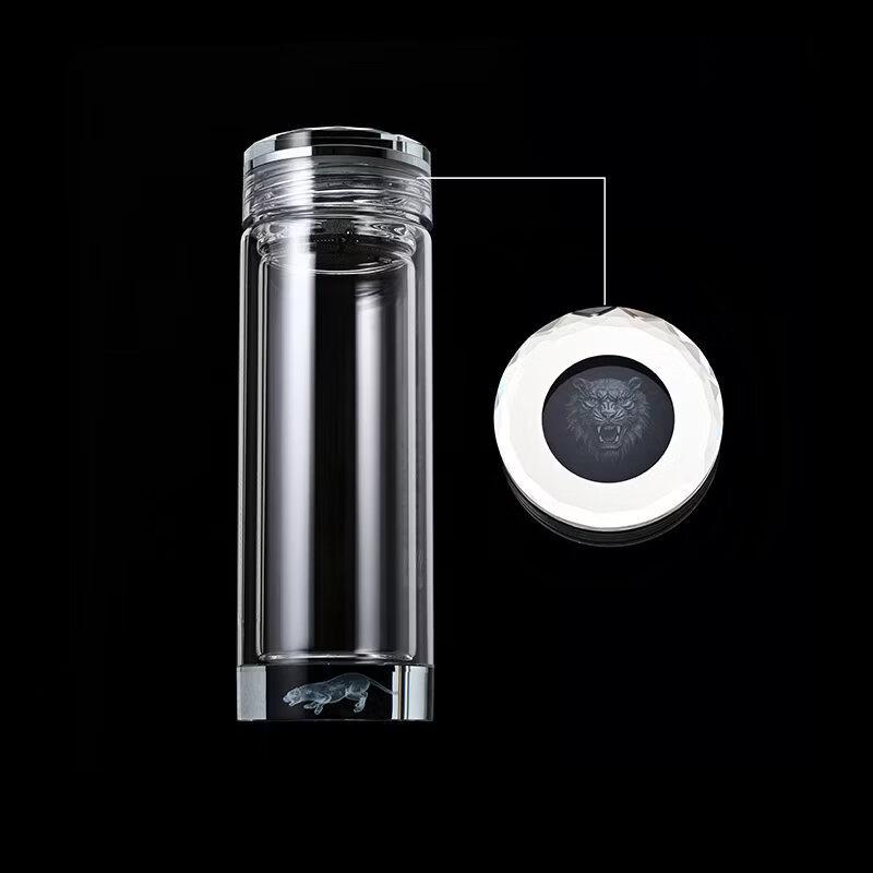 

OLOEY Zodiac Tiger Double-Layer Crystal Glass Mug