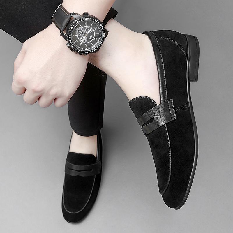 Spring Fashion Design High Quality Suede Leather Men's Loafers Casual Matte Leather Shoes Wedding Party Driving Shoes Size 38-47