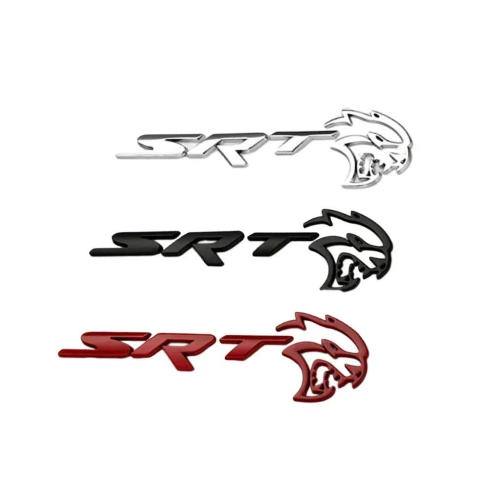 Emblema Metallo 3D SRT Hellcat Badge per Dodge Challenger Charger SRT Hellcat Decorazione Adesivo Decalcomania Lato Parafango Posteriore Auto
