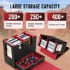 3in1 Deck Box Card Waterproof Storage Box Fits 200+ Single Sleeved Card for MTG TCG CCG PKM Cards with 4 Dividers &2 Toploaders