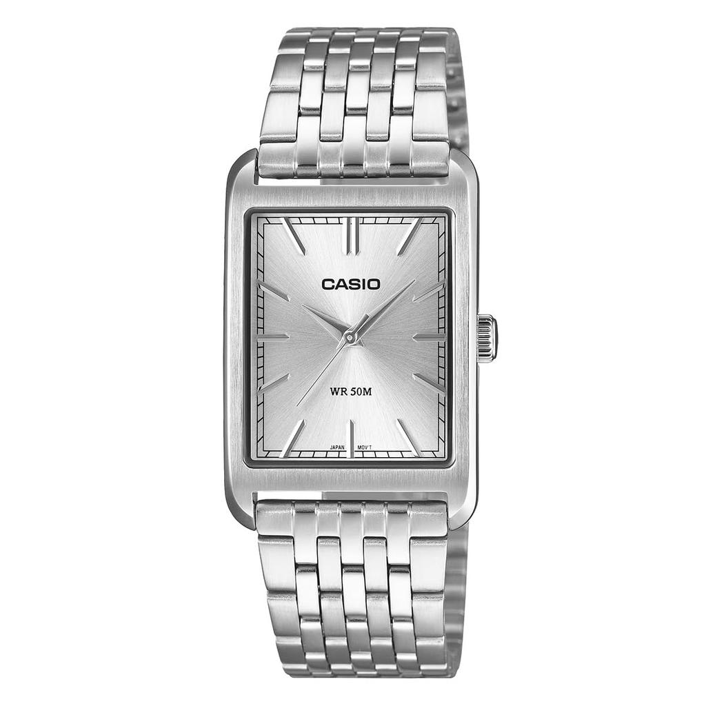 Casio Standard Quartz Silver Overseas Model MTP-B215D Men's/Women's (Silver)