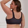 Women's Large Size Printed Front Buckle Bra Comfortable Breathable Vest Underwear