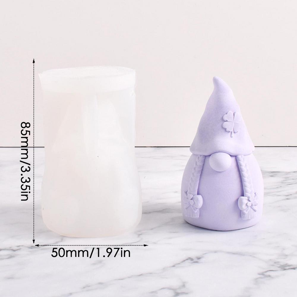 Valentinstag Zwerge Formen DIY Ostern Kerze Silikon 3D Schwedischer Tomte Kerzenform St. Patrick's Day Deko Kerzen Gießform