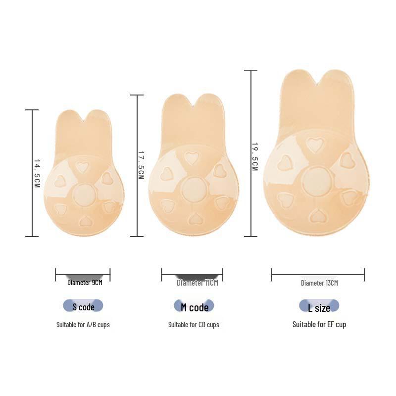 Sexy Seamless Bunny Ear Nipple Covers: Breathable, Lifting, Anti-Nipple Show, Invisible for Spring/Summer.