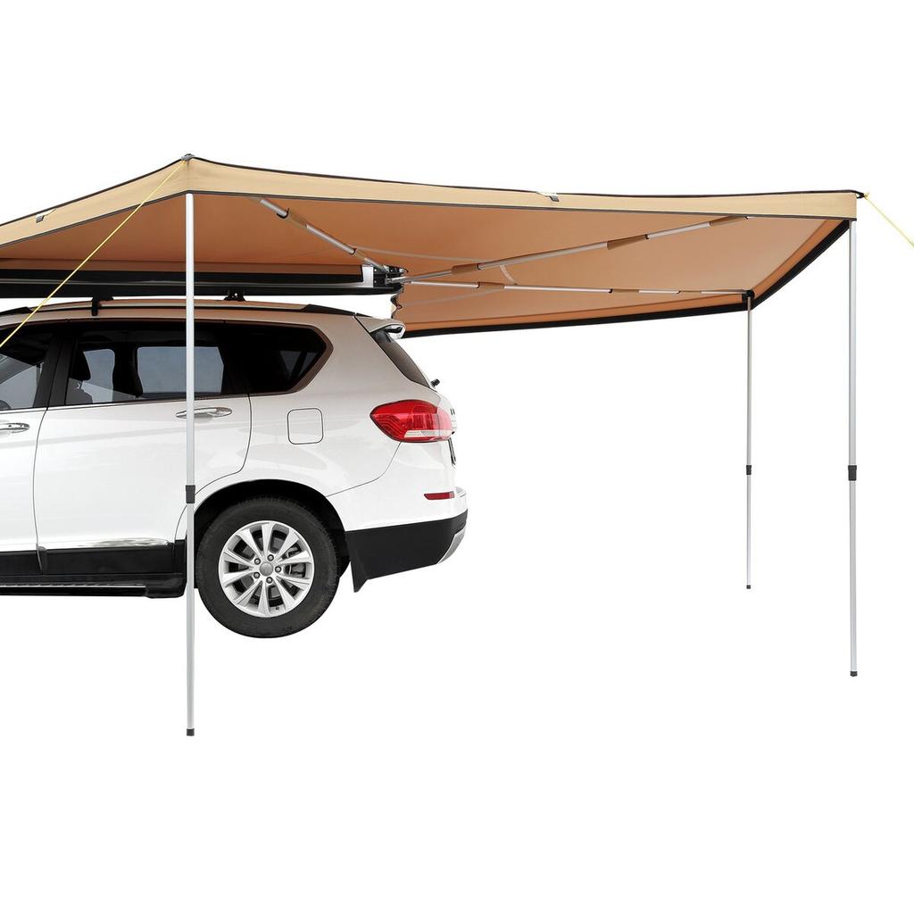 Vehicle Awning 270 Degree, 8.2' Height Retractable Car Side Awning, PU3000mm UV50+ Car Awning with Waterproof Storage Bag, Suitable for Truck, SUV,