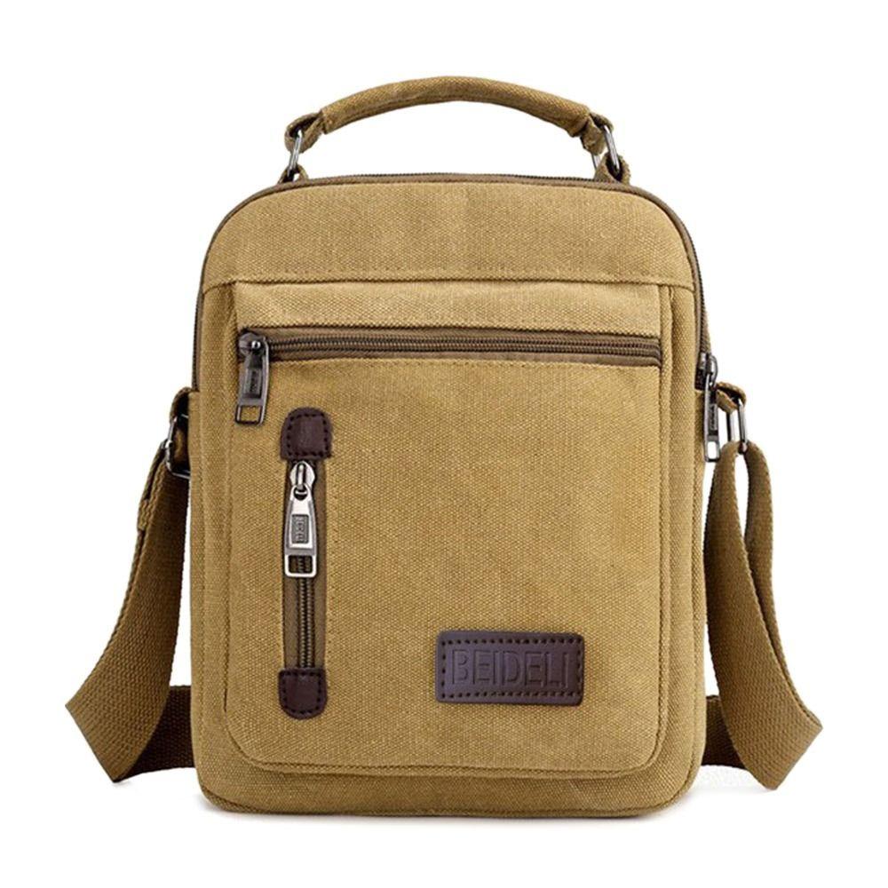 Mehrere Taschen Herren Umhängetaschen Kreative Tragetasche Canvas Werkzeug Umhängetasche Verschleißfest Große Kapazität Geldbörsen Männertasche