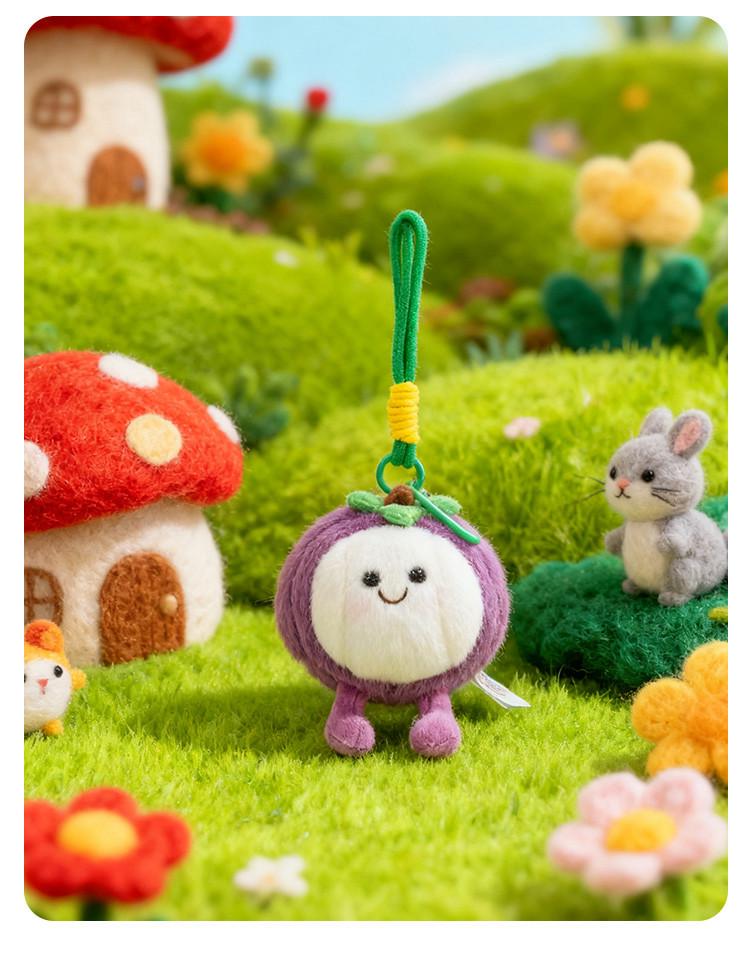 Cartoon Fruit Plush Beanbag Toy - Cute Mangosteen, Peach, Dragon Fruit, Persimmon Pendants - Ideal Gift for Women