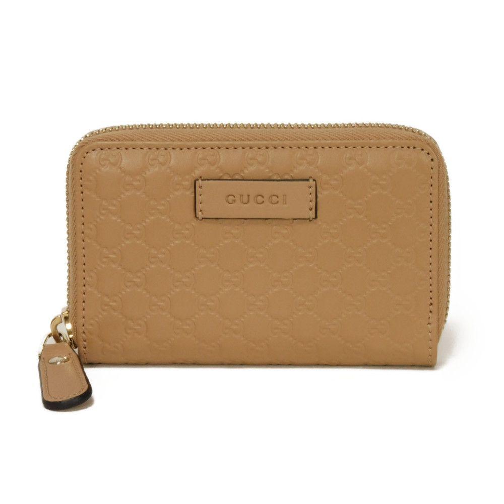 Used Guccissima Coin Purse 9539 544249 BMJ1G 2754 7943 with Embossed Double G Logo and Zip Around Closure, Micro GG