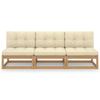 VidaXL Canapé 3 Places avec Coussins Sofa de Terrasse Meuble de Terrasse Canapé d'Extérieur Meuble d'Extérieur Sofa de 3076352