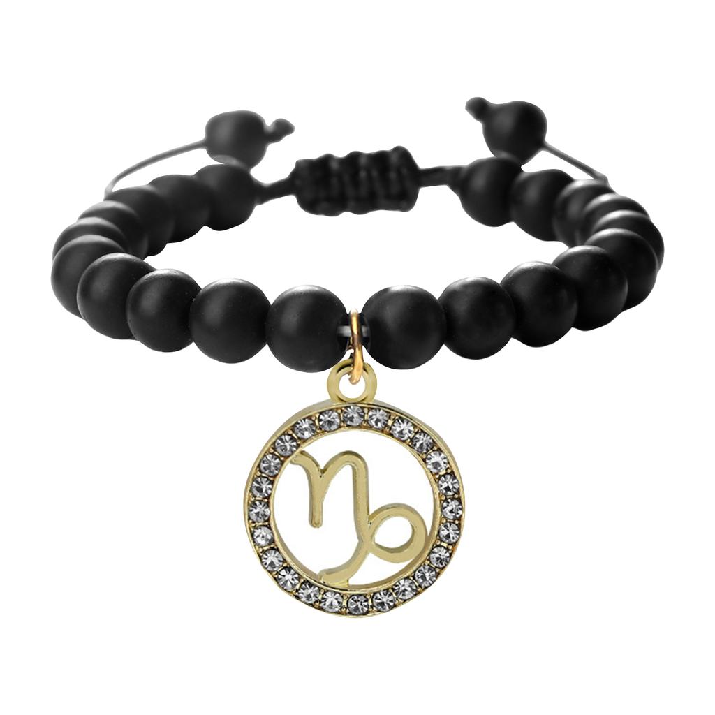 Constellation Friendship Bracelet Natural Stone Spacer Stretchable Bracelet Twelve Constellation Bracelet