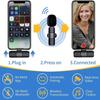 New Wireless Lavalier Microphone Portable Audio Video Recording Mini Mic for iPhone Android Live Broadcast Gaming Phone Mic