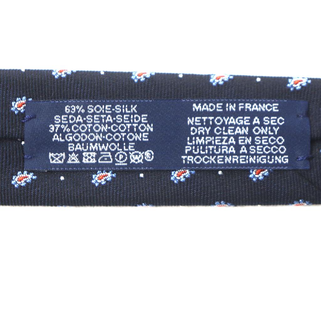 Pristine HERMES tie Cravat Paisley Dot silk mens 349289T Used