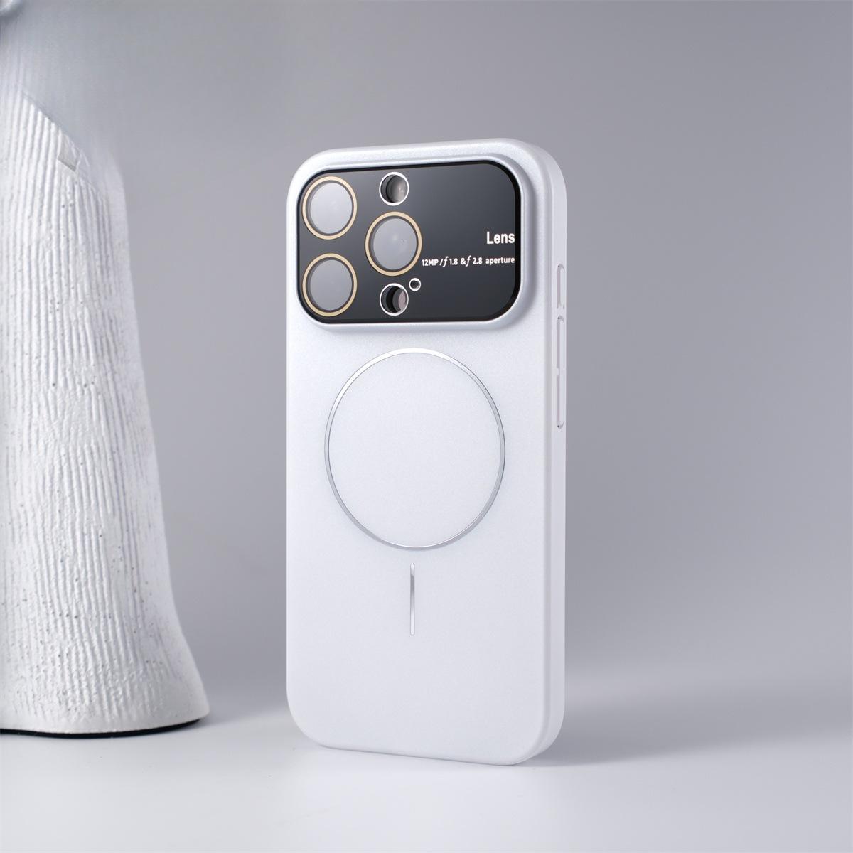 

Подходит для iPhone 16 Матовый чехол для телефона с тонким кругом и магнитной присоской Apple 15 Promax Пленка для объектива с большим окном 14 iPhone 16