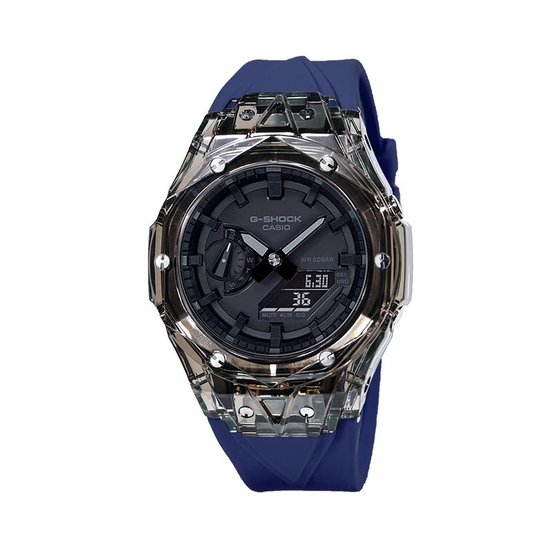 CASIO Unisex Liquid Crystal/Analog Dual Display Series Watch GA-2100-1A1-(Watch4-)
