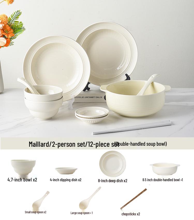 

Ceramic Dinnerware Set: Bowls, Plates, and Chopsticks - 2025 Style Housewarming Gift