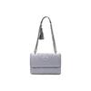 Fleming Diamond Quilted Embossed Print Tassel Pendant Woven Chain Flap Bag Women Shoulder Bag Blue 76997-023