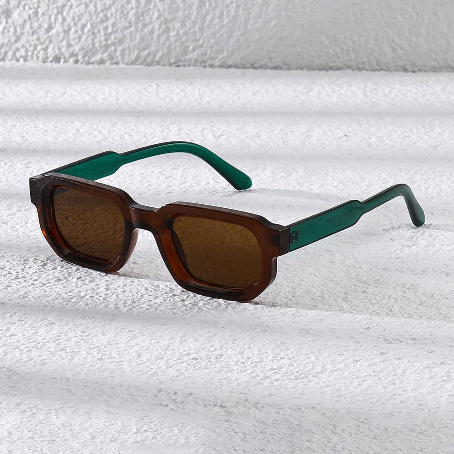 

Новые женские минималистичные персонализированные солнцезащитные очки квадратной формы с маленькой оправой, модные мужские и женские очки для уличной фотографии, устойчивые к УФ-излучению 1PC