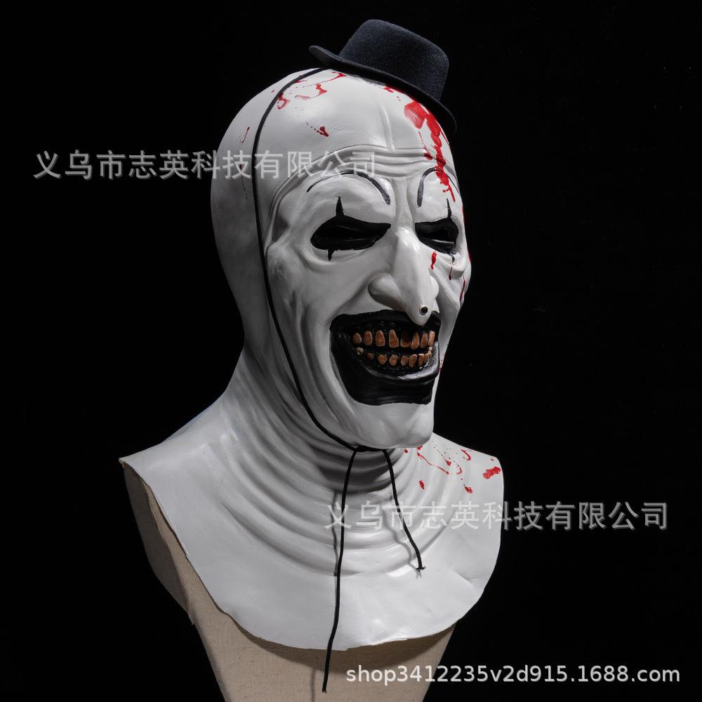 Best-selling Terrifying Clown Mask, Hat, Clown Headgear for Halloween Masquerade Horror Cos Props
