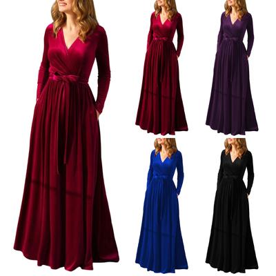 Women's Elegant & Stylish Long V,Neck Dress