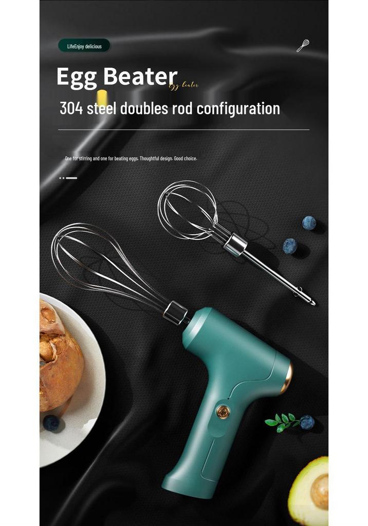 Wireless Handheld Electric Egg Beater for Baking - Cream Mixing & Egg White Whipping Tool
