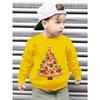 European Sizes Christmas Tree Print Casual Round Neck Sweatshirt For Boys And Girls, Layering Top