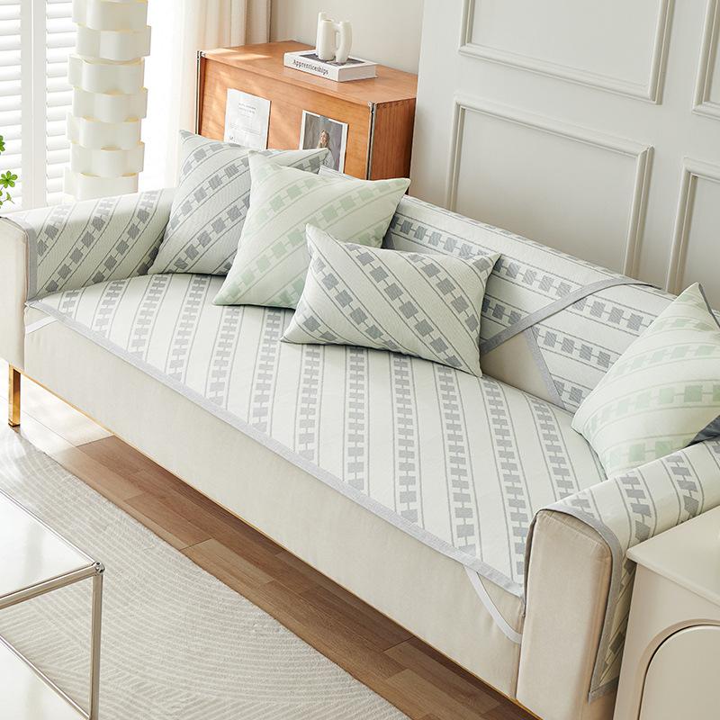 Ice Silk Sofa Cushion Summer Non -Slip Seat Cushion Simple Modern Fresh Cushion Summer Leather Sofa Cover Cover Cloth