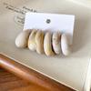 Steel Needle Acrylic Smudge C-shaped Stud Earrings Fashionable Retro Simple Versatile Earrings Niche High-end Earrings