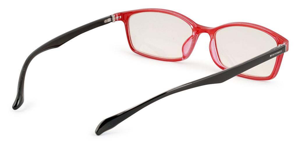ESCHENBACH Bifocal Reading Glasses, Blue Light Blocking, PC Viewer, Red/Black, +2.5 Degrees, 2993-1425