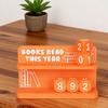 Reading Counter Bookshelf Decor Book Read This Year Ornament Yearly Reading Record Reading Challenge Tracker Gift for Book Lovers