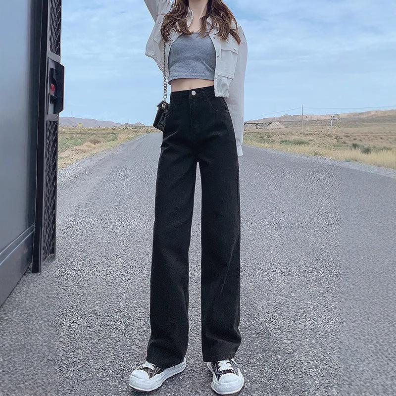 Women's High-Waisted Retro Wide-Leg Jeans - Spring/Autumn 2026 Edition
