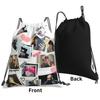 Collage Of Young Miko Backpacks Multi-function Drawstring Bags Sports Bag Book Bags for Travel School