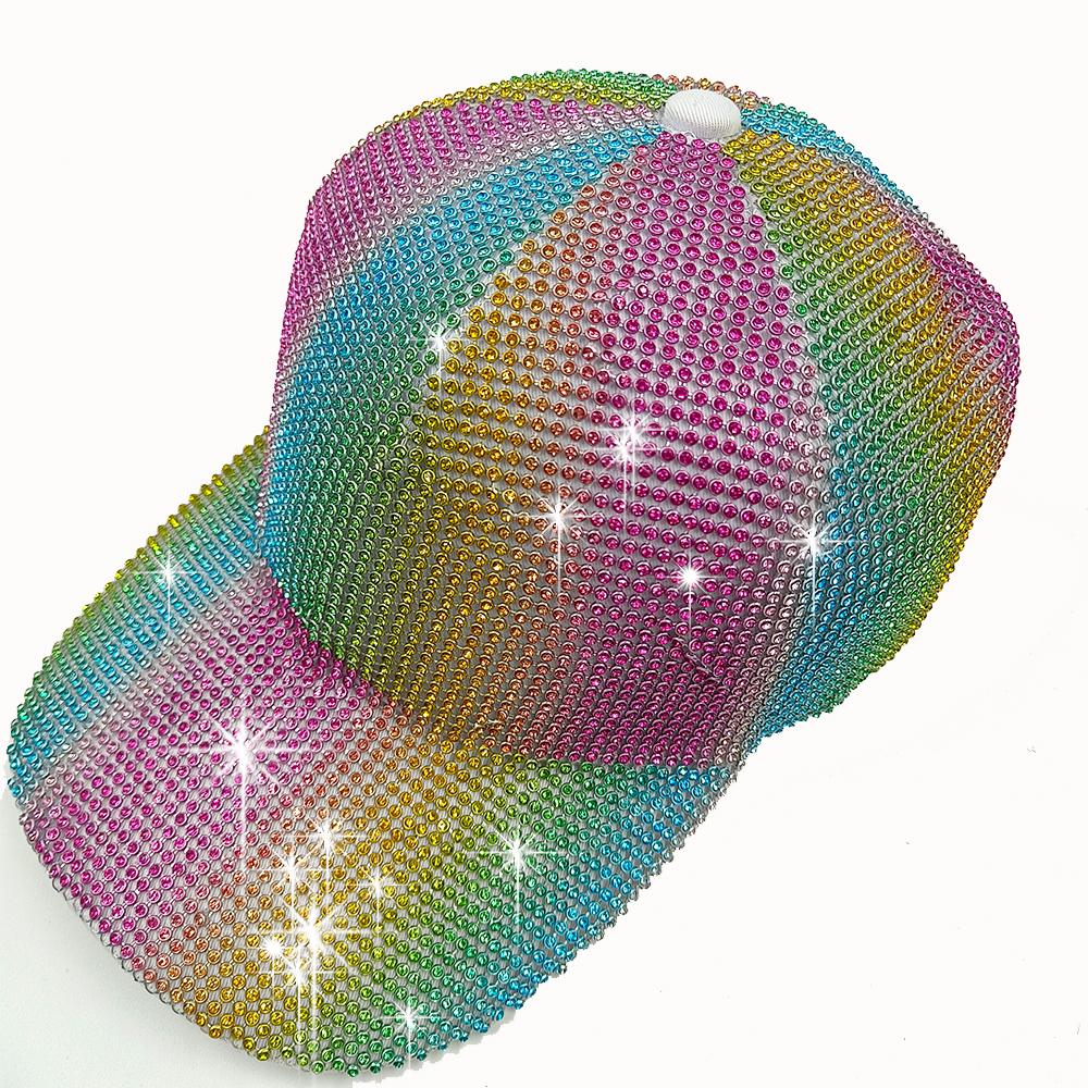 Rhinestone Fedora Jazz Hats Cowboy Hat For Women And Men Double-Sided Color Cap Red With Black Diamond Fedora